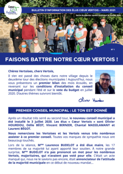 Cœur Vertois - Tract 1 - 2021